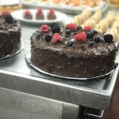 A picture of Devil food five spice chocolate cake.