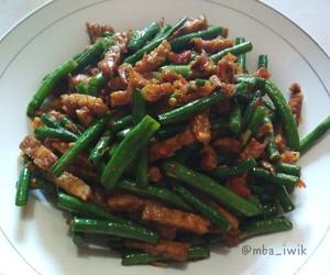 Gampangnya Memasak Oseng kacang panjang-tempe-rebon Enak Sederhana