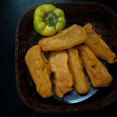 A picture of Capsicum Bajji | Kuda Milagai Bajji Recipe - Best Evening Snack.
