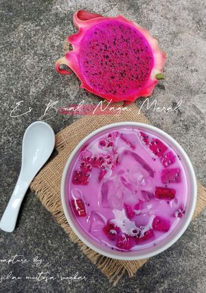 Foto resep 3. es buah naga merah #godarecook_zweger