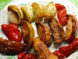 Manzanas, cebollas y morrón al orégano 🍏🍎🧅🌶️🍏🍎🧅🌶️