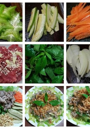 Hình của món Nộm Bò bóp thấu.