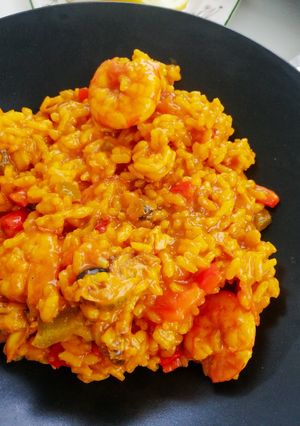 Una foto de Arroz con marisco