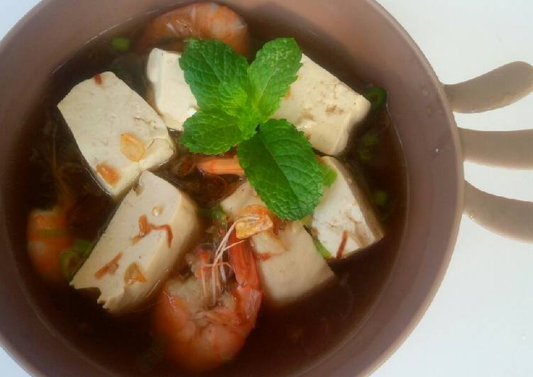 Tahu udang kuah gurih
