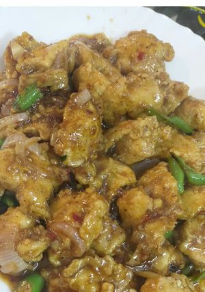 A picture of Sweet and sour dry chicken.