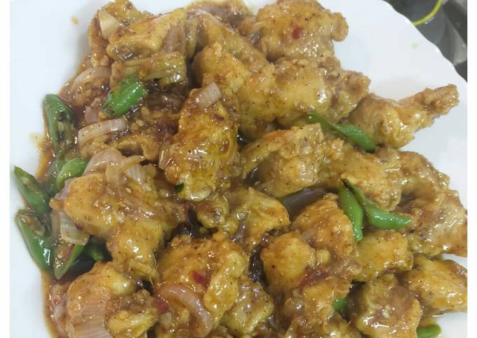 Sweet and sour dry chicken