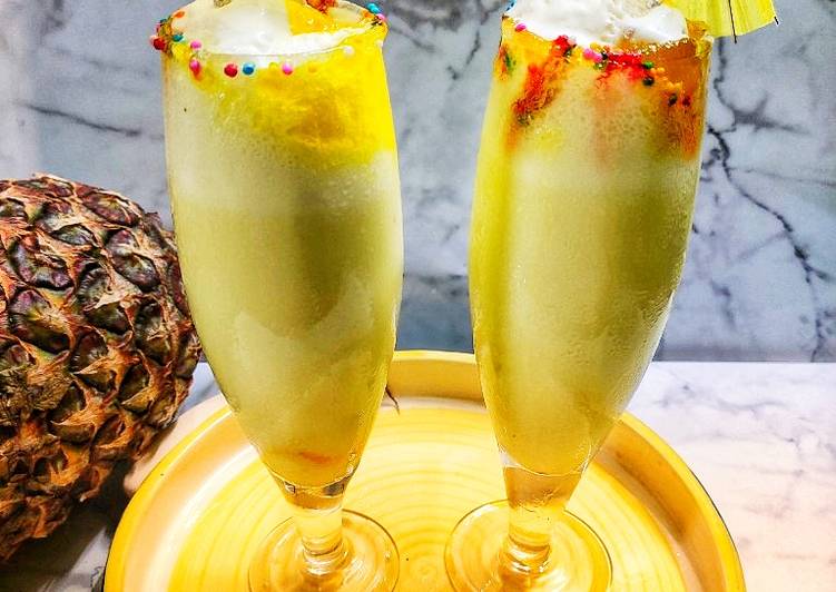 How to Prepare Super Quick Homemade Pineapple milk shake