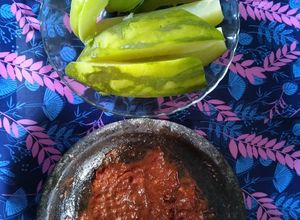 Foto resep Sambal terasi + Lalab labusiyam,pepaya muda