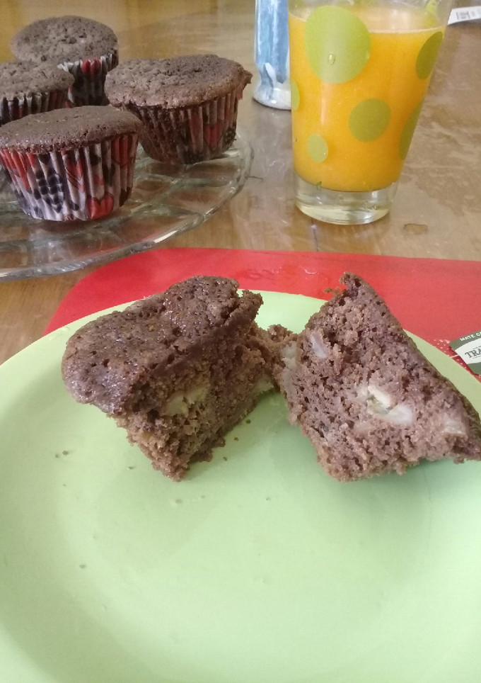 Una foto de Muffin de banana y chocolate