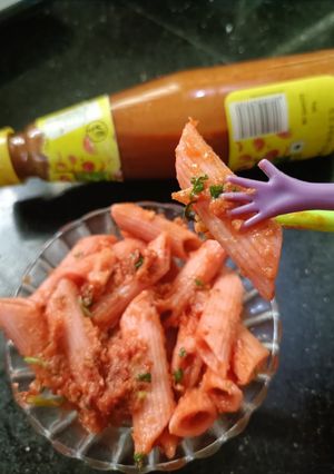 A picture of Pink sauce pasta.