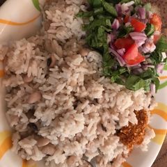 A picture of Rice and beans.