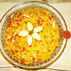 Falahari Carrot & Sweet Potato Halwa A picture of Falahari Carrot & Sweet Potato Halwa.