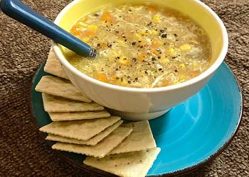 Easy Fast Cooking Chickencorn soup Delicious Perfect