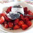 Queso fresco con fresas