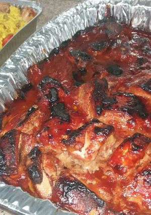 Una foto de Costillas en salsa barbacoa