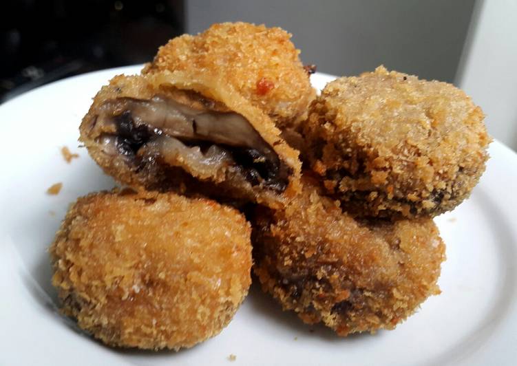 Resep Fried Champignon Mushroom (Jamur Champignon Goreng) Anti Gagal