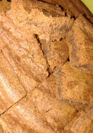 Una foto de Brownie con cacao y aceite