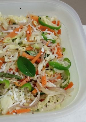 A picture of Stir Fried Cabbage Salad !.