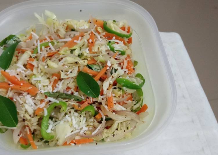 How to Prepare Super Quick Homemade Stir Fried Cabbage Salad !