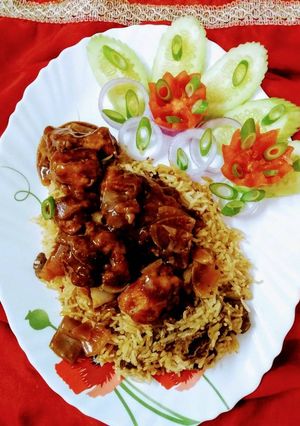 A picture of Sweet and shower chilli chicken.