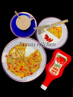 Potato fritatta Recipe By RuNas kitchen ainihin hoton girkin