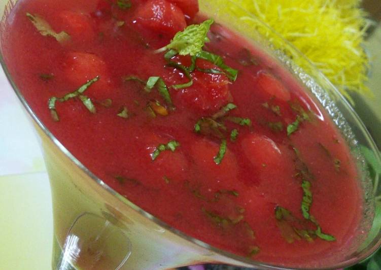 The Simple and Healthy Watermelon gazpacho soup