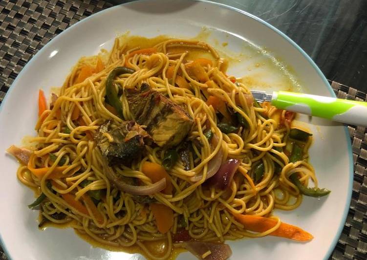 Steps to Make Any-night-of-the-week Spagetti with veggies