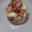 Timbal de cayeye con queso y tocino