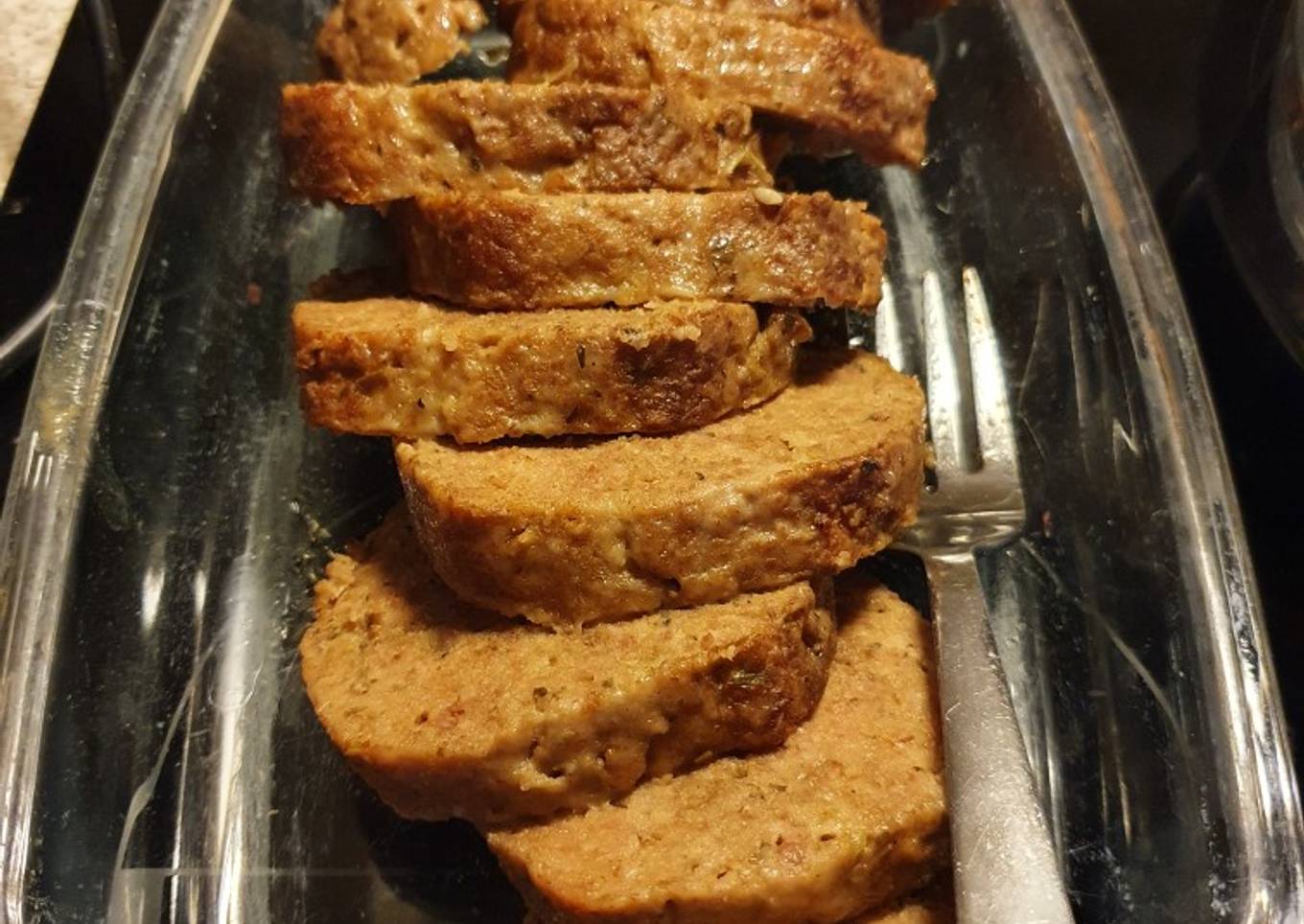 Rollo de carne picada con puré de patata