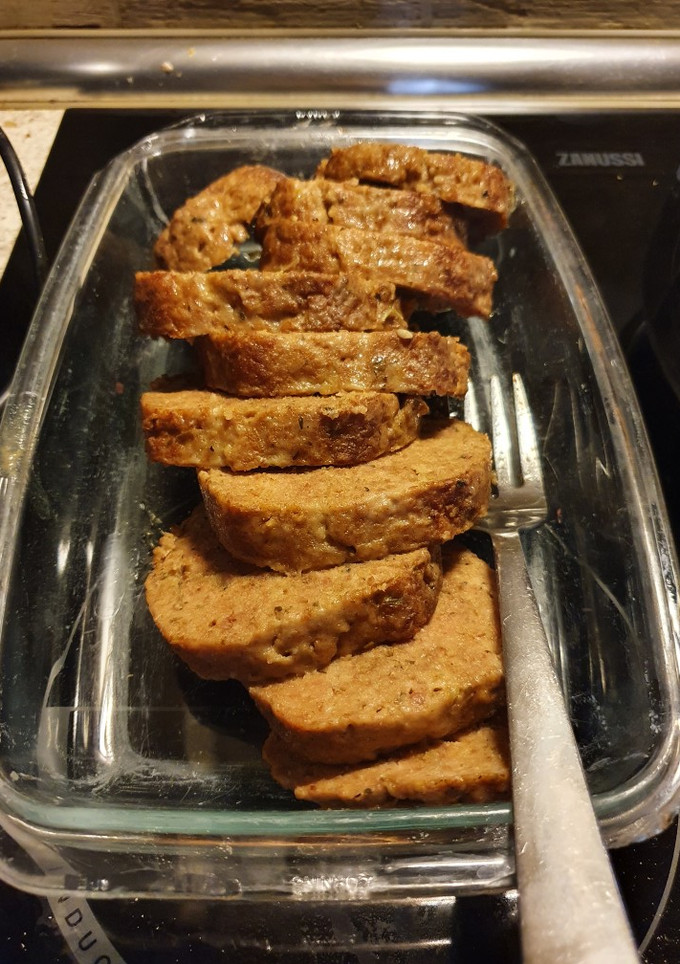 Una foto de Rollo de carne picada con puré de patata