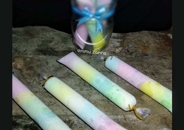 Cara Membuat Es Mambo Nutrijel Rainbow Yang Lezat