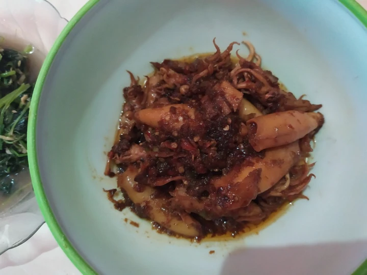 Cara Mudah Membuat Resep  Cumi asin pedas manis yang Bisa Manjain Lidah, Enak Banget