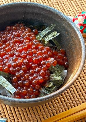 A picture of Japanese Homemade Ikura(salmon egg).