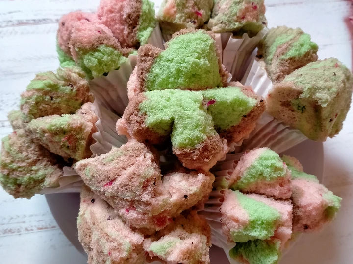 Cara Gampang Membuat Resep Bolu kukus 3 rasa (Dragon, Choklat, Pandan.) yang Lezat Sekali Anti Ribet, Uenak Banget