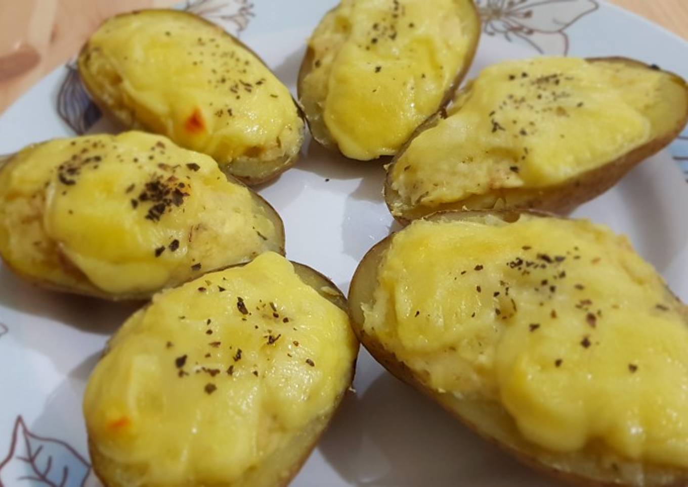 Kentang panggang ayam mozarella