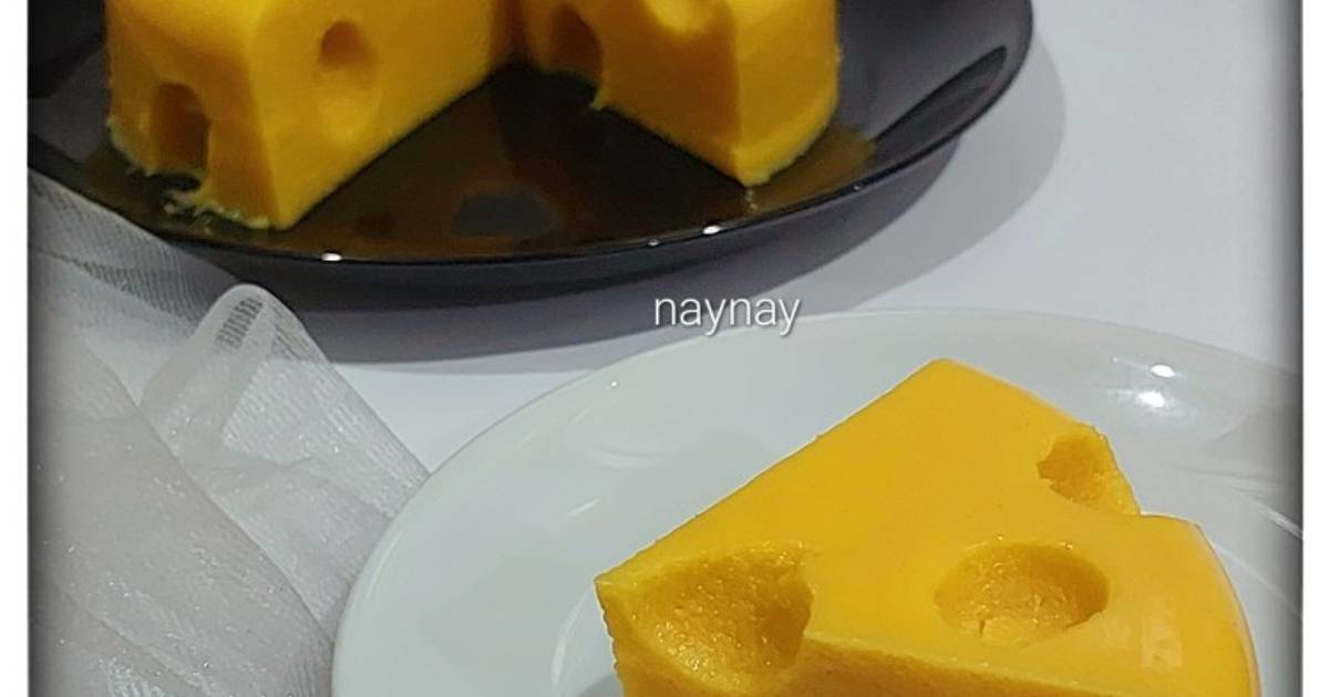 Resep Pudding Crispy (Puding Bentuk Keju) oleh NayNay Cookpad