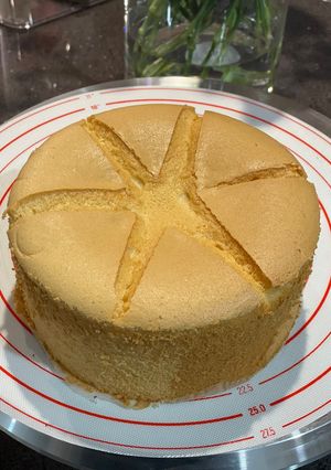 ｜烘焙｜原味 x 戚風蛋糕 6” 的食譜成品照片