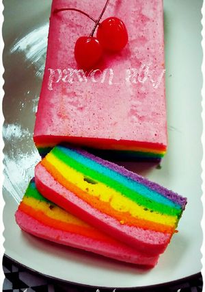 Foto resep Rainbow steamed cake