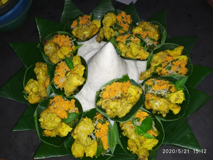 Cara Mudah Membuat Resep Tumpeng(orem tempe tahu,urap dan ayam) yang Menggugah Selera Anti Ribet, Mantap Sekali
