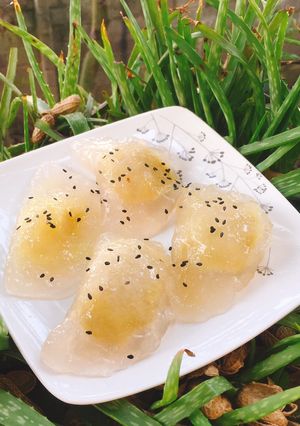 Hình của món Bánh Bột Lọc Nhân Khoai Lang.