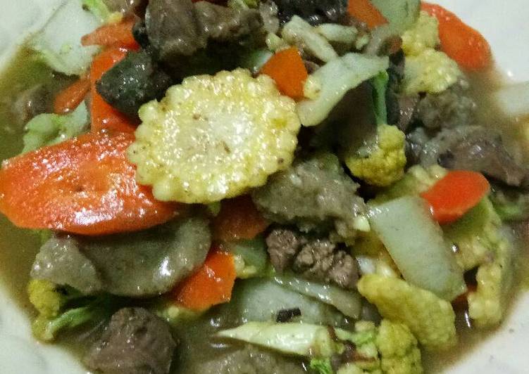 Resep Capcai ati ampela baso ala aku Anti Gagal