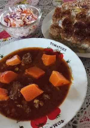 عکسی از دستور خورشت کدو حلوایی
