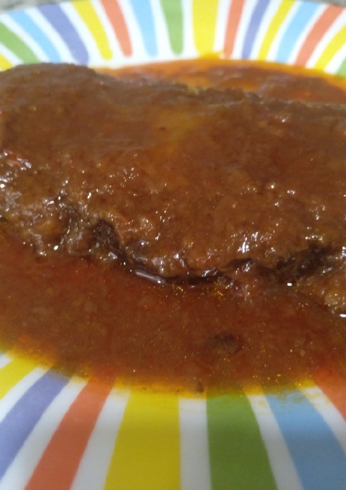 Una foto de Entraña estofada al vino tinto en olla express