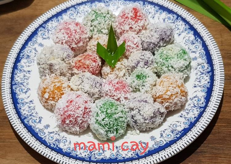 resep cara bikin Klepon Pelangi