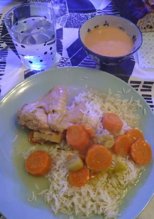 Une photo de Poule au riz