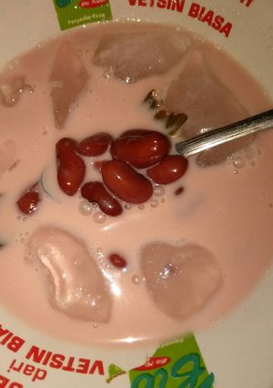 Foto resep Es kacang merah simple