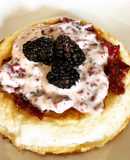 Soufflé dulce con moras - keto