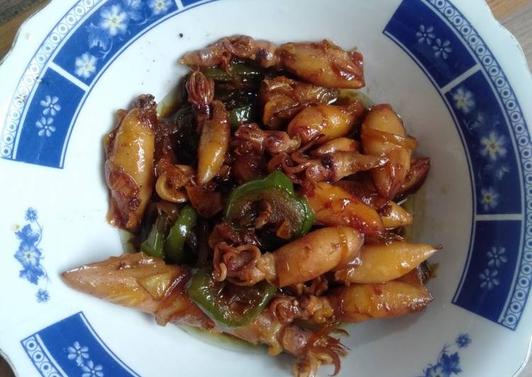 Resep Cumi Sotong Manis Pedas yang sempurna