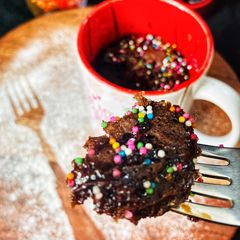 A picture of Chocolate coffee mug cake.