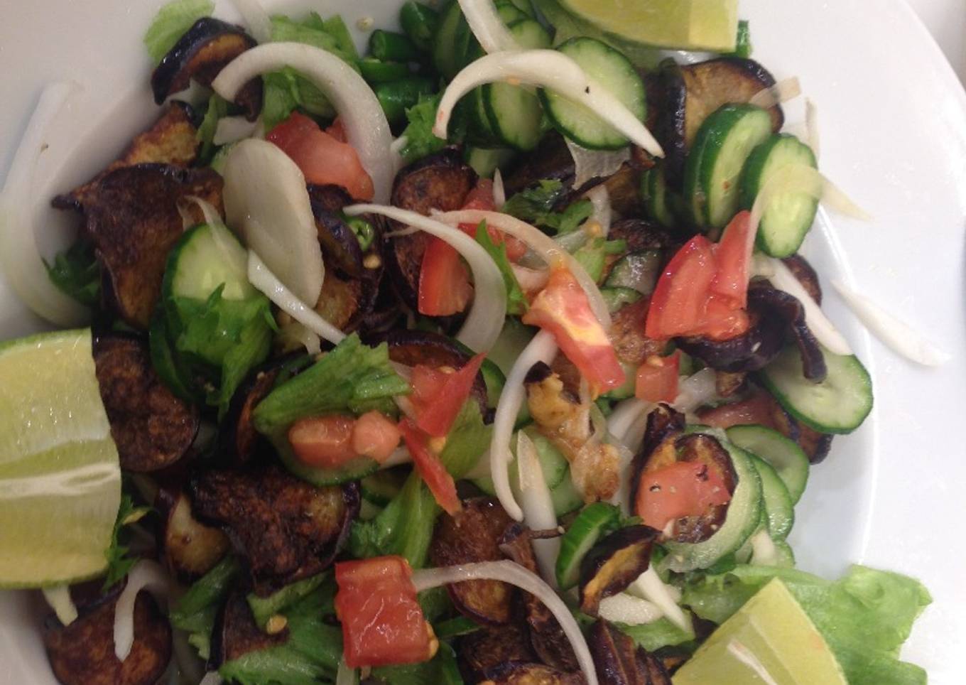 Eggplant salad from Sri Lanka